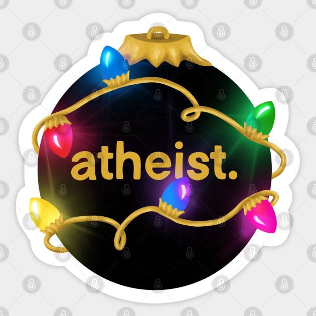 Atheist Ornament Sticker by sparkling-in-silence